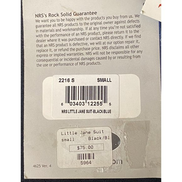 NRS Women's Little Jane 3.0 Small Wetsuit Black Blue NWT - Picture 11 of 11